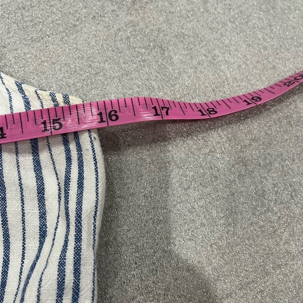 Old Navy Blue and White Striped Linen-Blend Jumpsuit - Picture 8 of 10